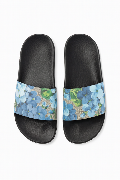 Floré Luxe Designer-Inspired Slides – Floral Pattern, Unisex, Box Included