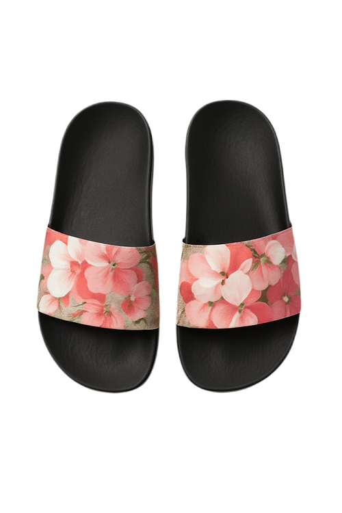 Floré Luxe Designer-Inspired Slides – Floral Pattern, Unisex, Box Included